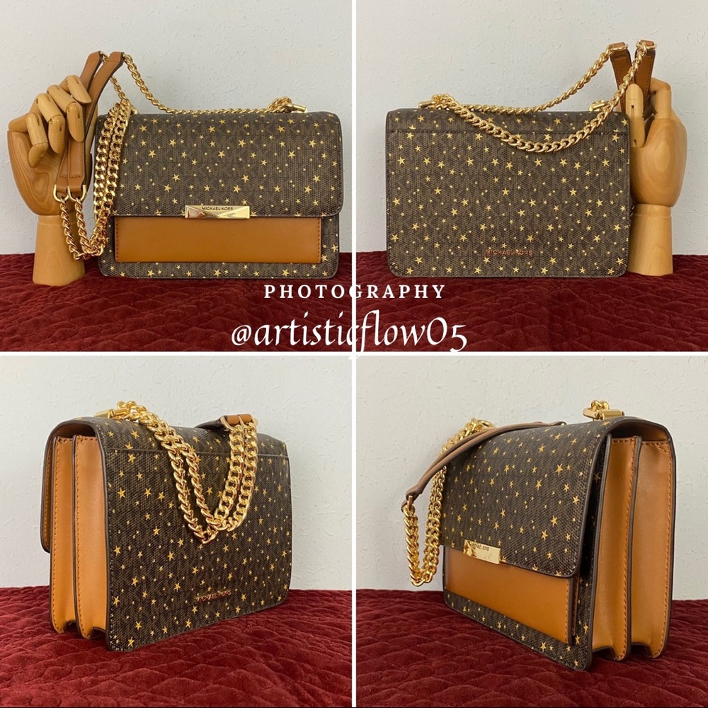 Flash Sale NEW Michael Kors
Jade Signature Scattered Stars Large Gusset Shoulder - Picture 10 of 10